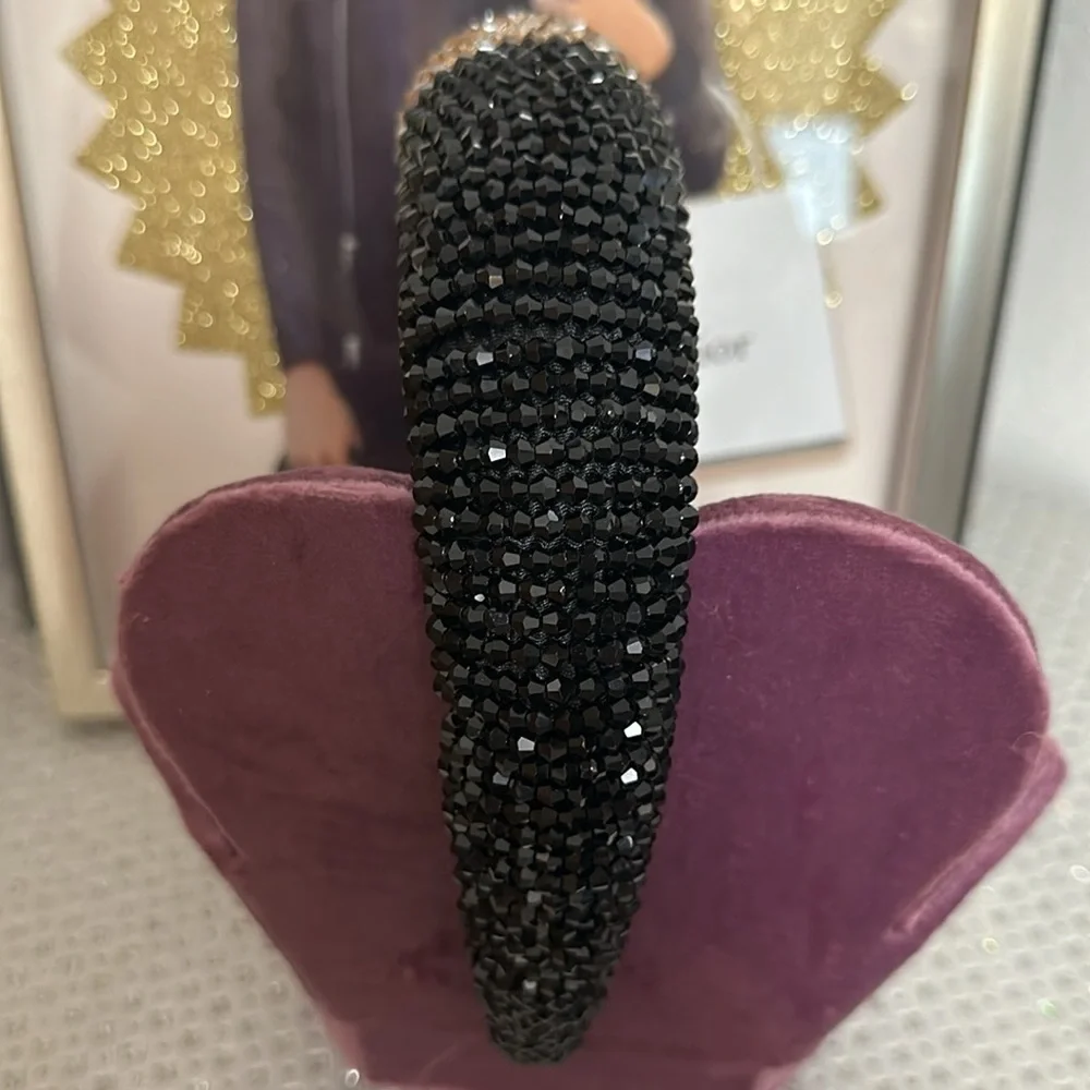 Black and Gold Sequin boutique Headband - NWOT